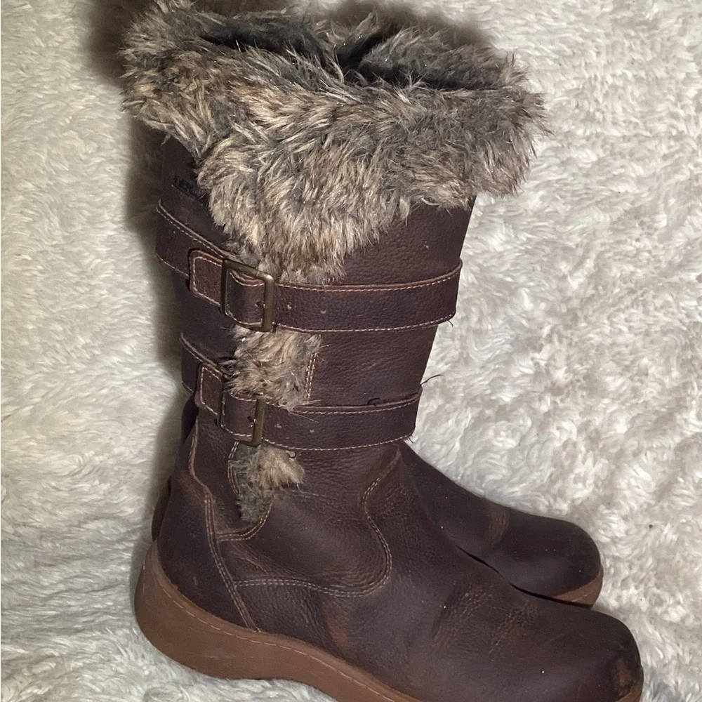 L.L. Bean Brown Winter Boots with Fur Trim